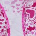 dPois Girls' Summer Flower Pattern Three-Piece Set Tankini Swimsuit Swimwear Bathing Suit Hot Pink B07C5TXJ9V